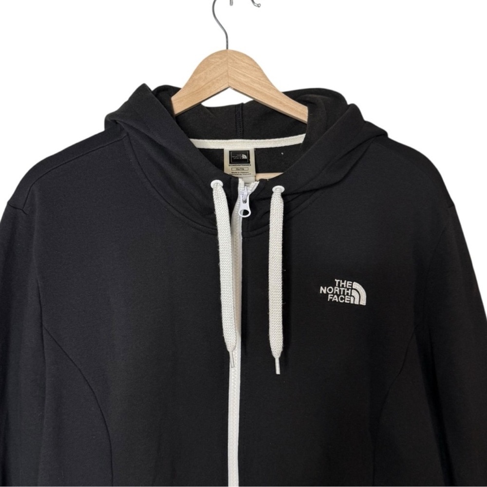 The North Face Women’s Black with White Zip-Up Hoodie - Picture 5 of 6